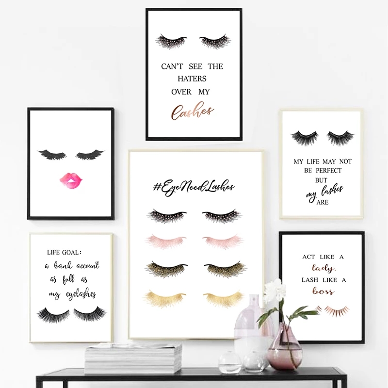 Eyelash Extension Quotes - Fashion Ekstensi Bulu Mata Kutipan Poster