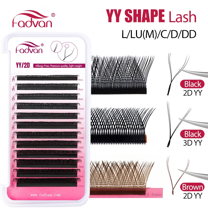 Eyelash Extension Yy - FADVAN YY/SYY Bentuk L/LU(M)/C/D/DD Ekstensi Bulu