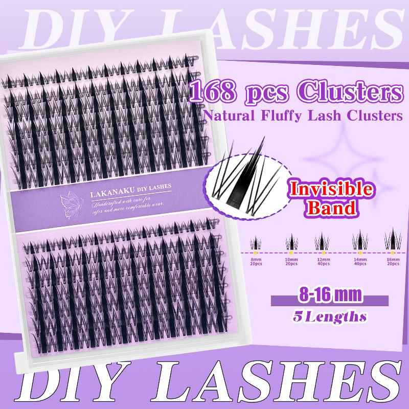Eyelash Extension Eyelash - Bulu Mata Alami, Cluster Individu, Tebal,