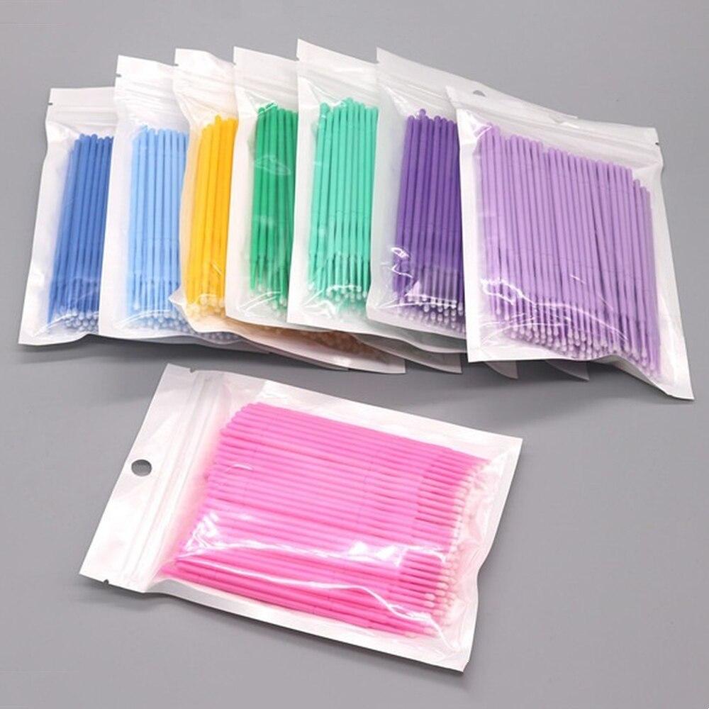 100 Buah/Lot Kuas Mikro Riasan - Eyelash Extension Cleaning ulasan dan harga